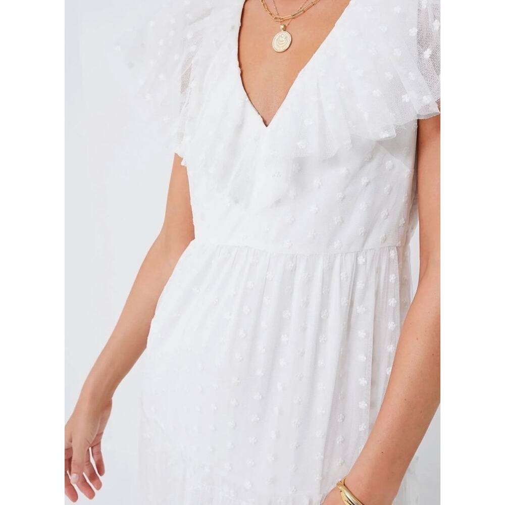 TUCKERNUCK White Blanc Tulle Giselle Formal Embroidered Maxi Gown NWT Size Small - Picture 4 of 6